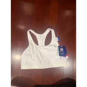 NWT Champion White Sports Bra Military Racerback Moderate Support size Large